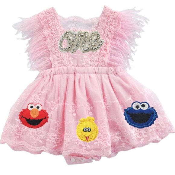 Sesame Street Dress Clothes Cookie Outfit First Birthday Dress Elmo Dress